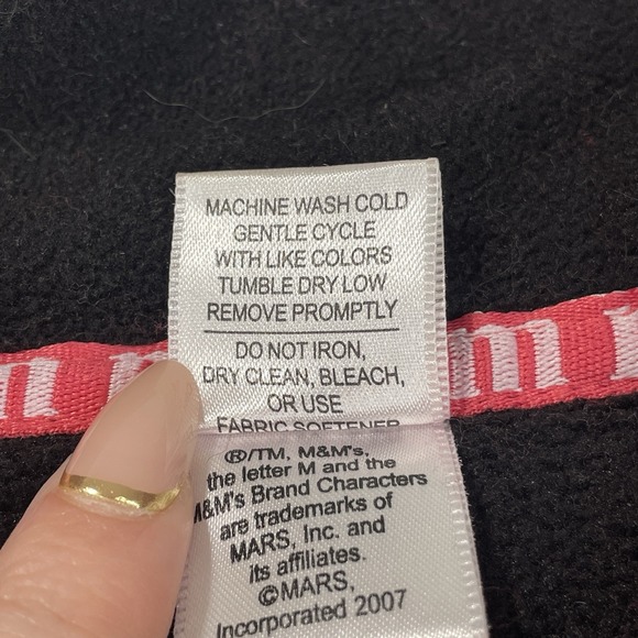 Danbury Mint / M&M's Red Fleece Full-Zip Jacket — Embroidered Candy Logo Size M - Picture 6 of 11